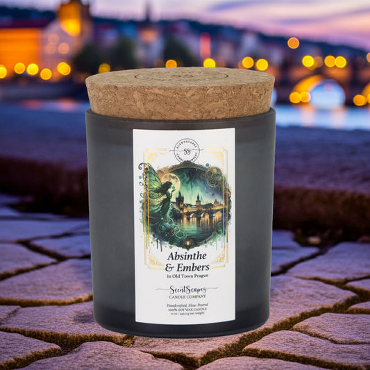 Absinthe & Embers in Old Town Prague | Scented Soy Wax Candle