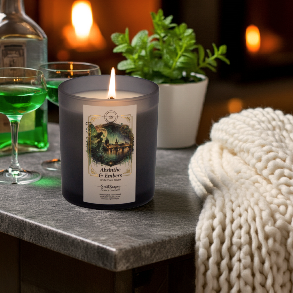 Absinthe & Embers in Old Town Prague | Scented Soy Wax Candle